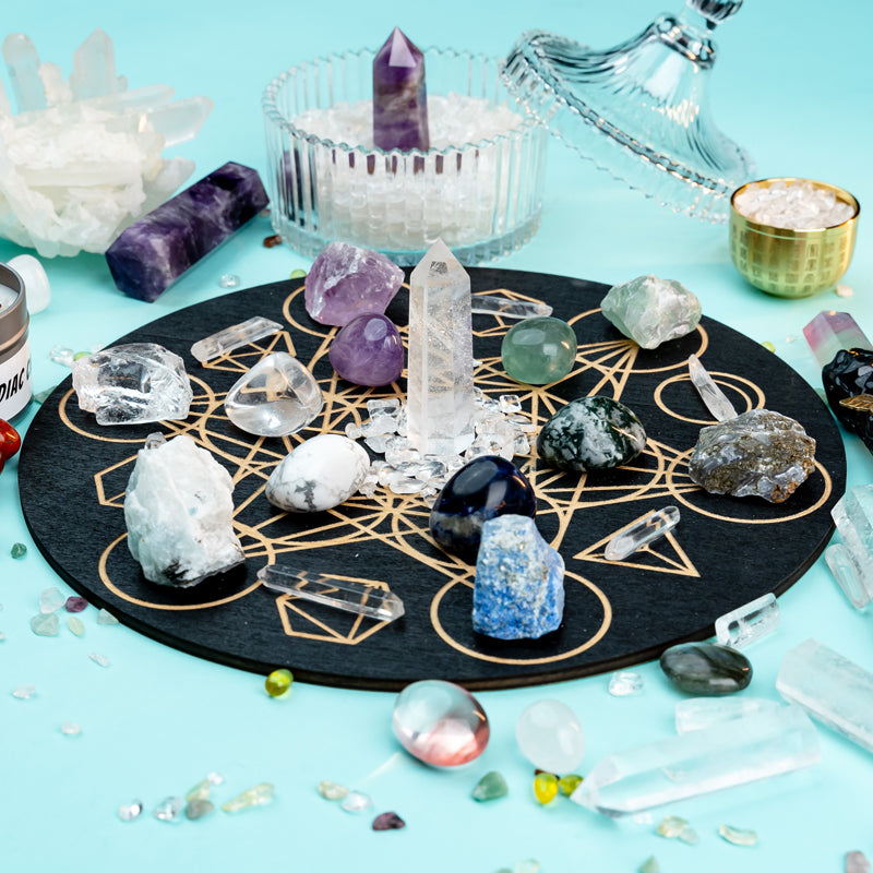 Energy Healer: Crystal Grid Box Customized for the Zodiac Signs