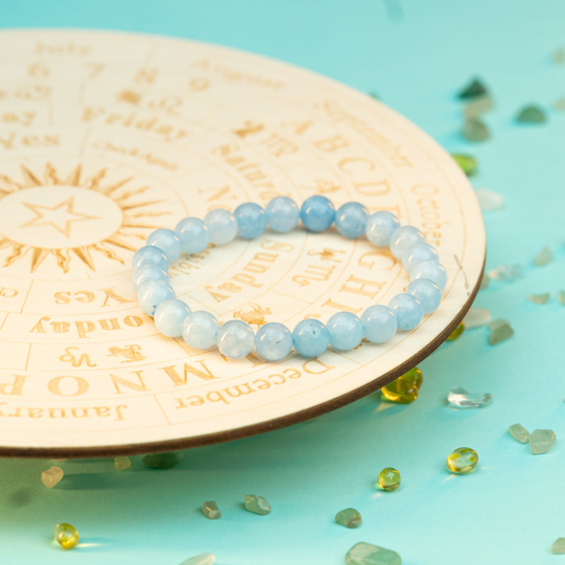 Elegant Aquamarine Beaded Bracelet
