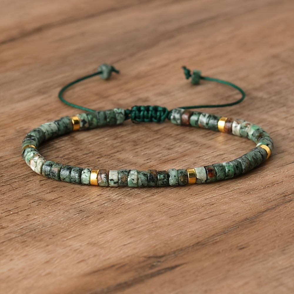 Natural crystal stone red agate bracelet Africa Turquoise Bracelet - Boho couple bracelets 2025 energy jewelry, Perfect for Casual Attire or Vacation