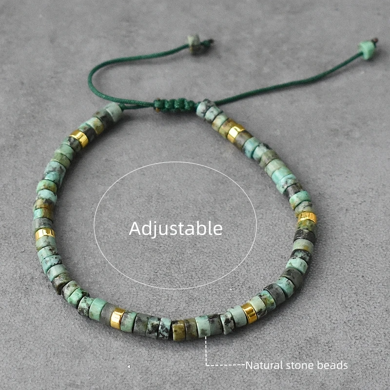 Natural crystal stone red agate bracelet Africa Turquoise Bracelet - Boho couple bracelets 2025 energy jewelry, Perfect for Casual Attire or Vacation