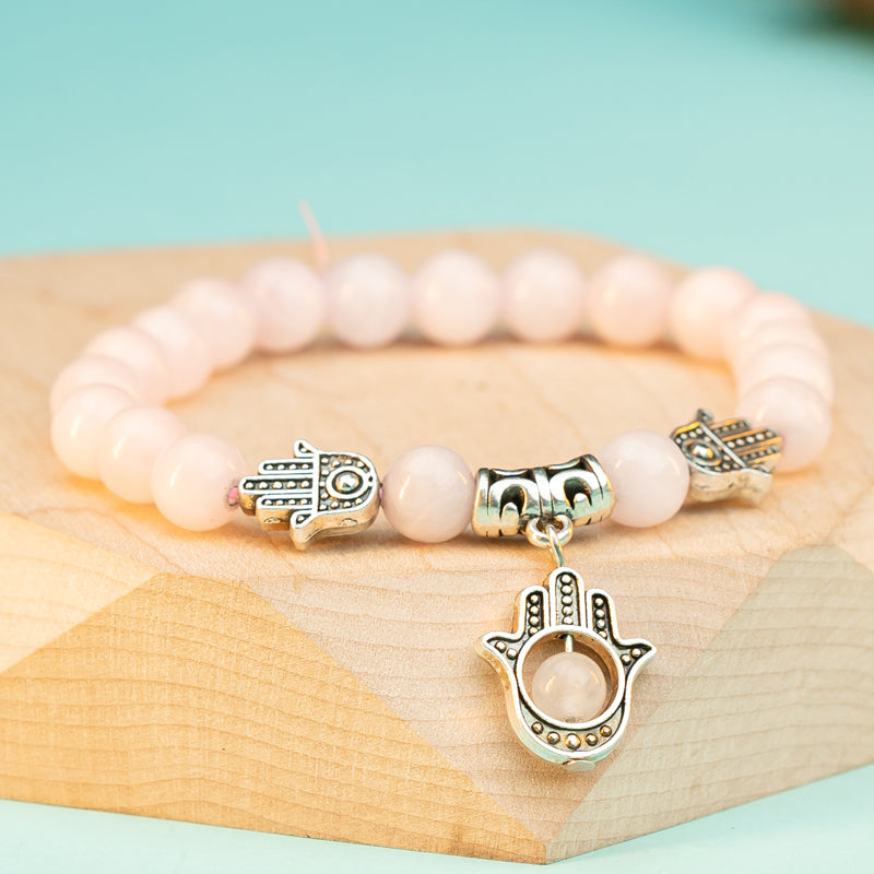 "Rose Quartz Bracelet: Symbol of Love and Balance"