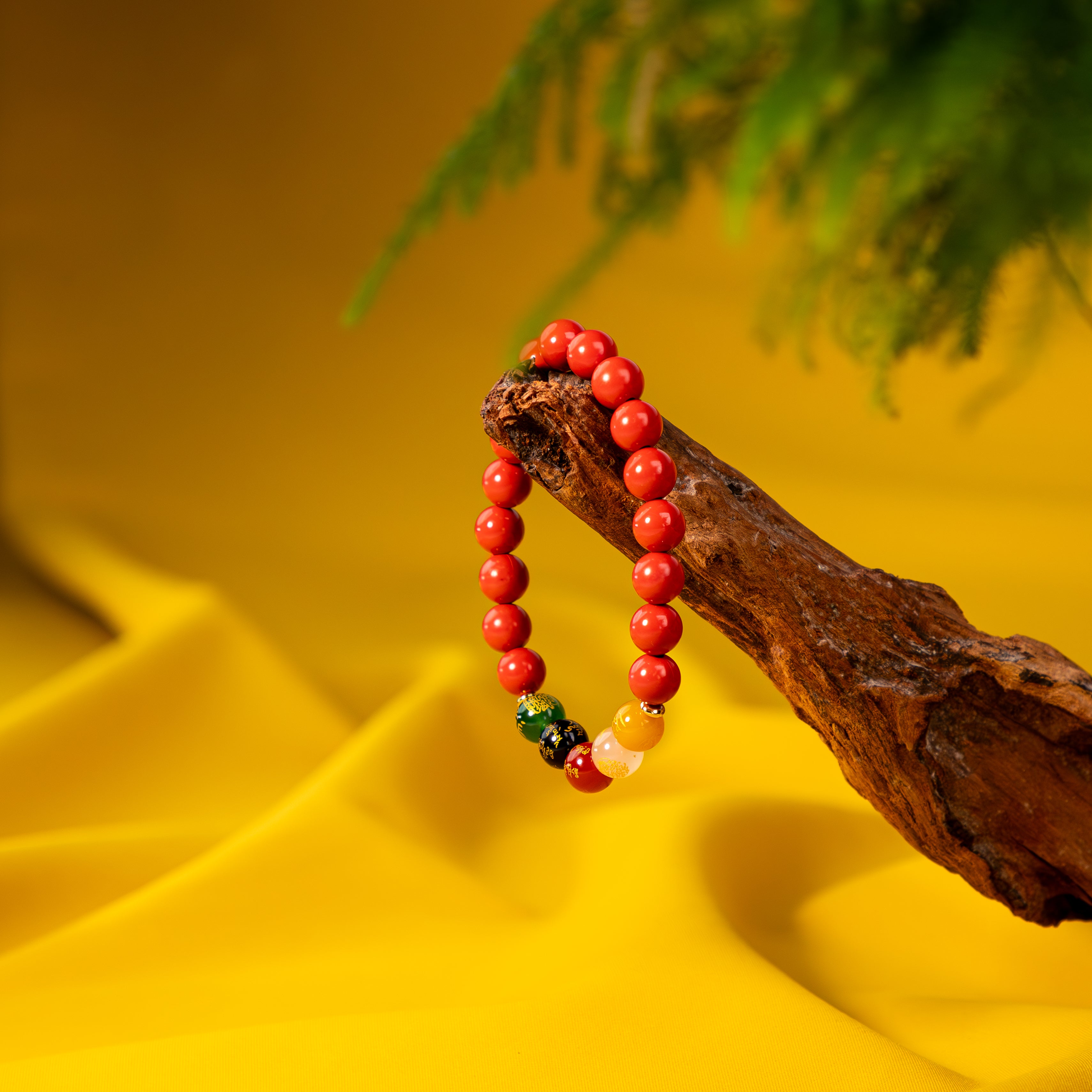 "Red Cinnabar Bracelet: Symbol of Tradition and Blessings"