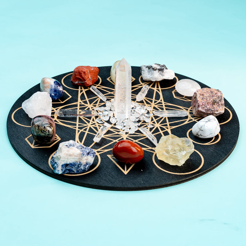 Cancerian Serenity: A Crystal Grid Kit for Emotional Balance and Protection