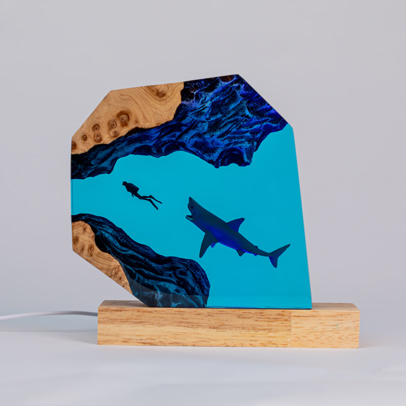 Deep Sea Shark Resin Ambiance Light - The Majestic Presence of the Ocean's Guardian