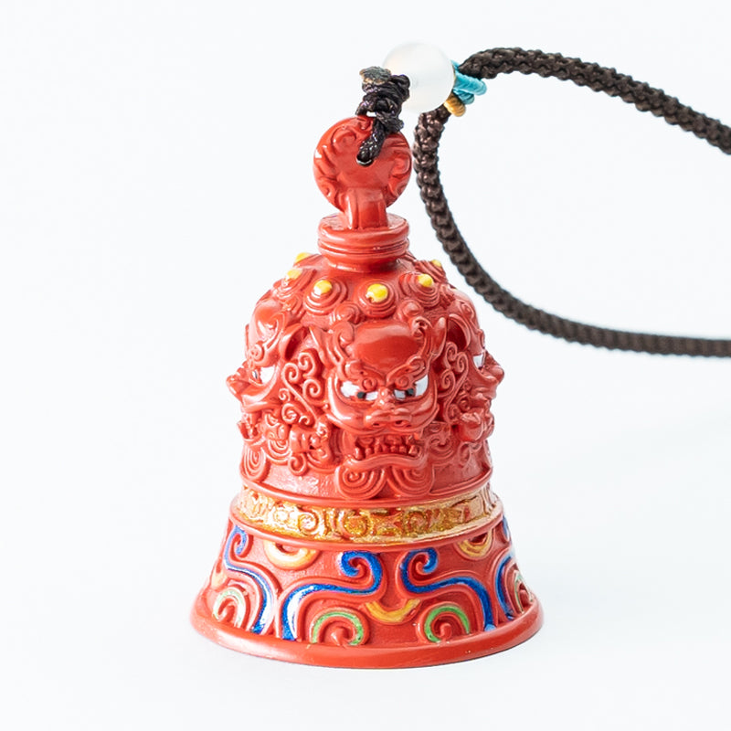 "Divine Echoes: The Cinnabar Bell Pendant for Rituals and Divination"