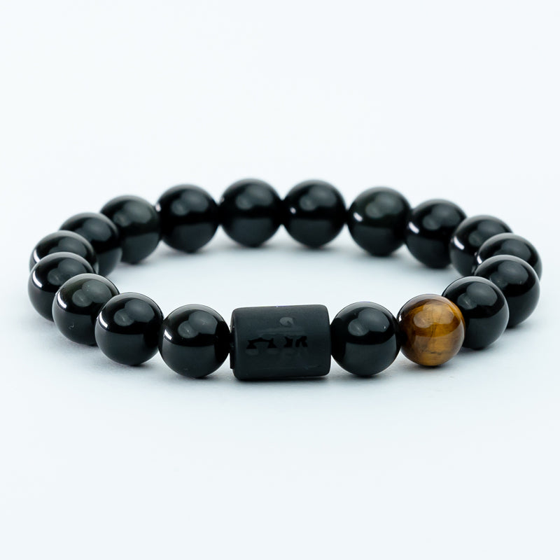 "Harmonizing Energies: The Black Obsidian Zodiac Bracelet"