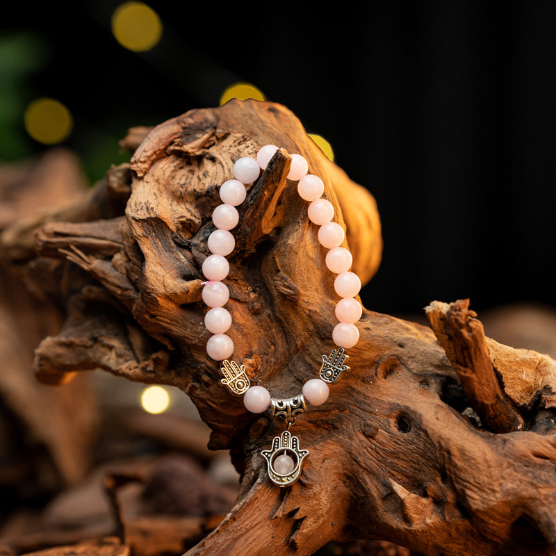 "Rose Quartz Bracelet: Symbol of Love and Balance"