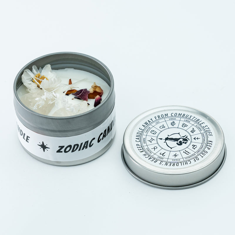 "Stellar Scents: The Zodiac Collection of Crystal-Infused Candles"