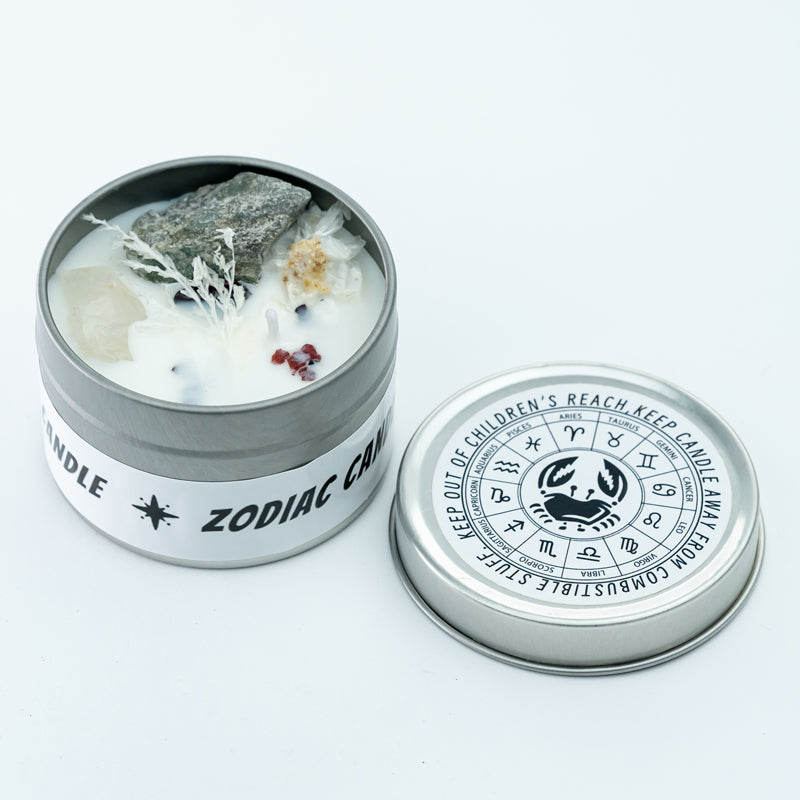 "Stellar Scents: The Zodiac Collection of Crystal-Infused Candles"