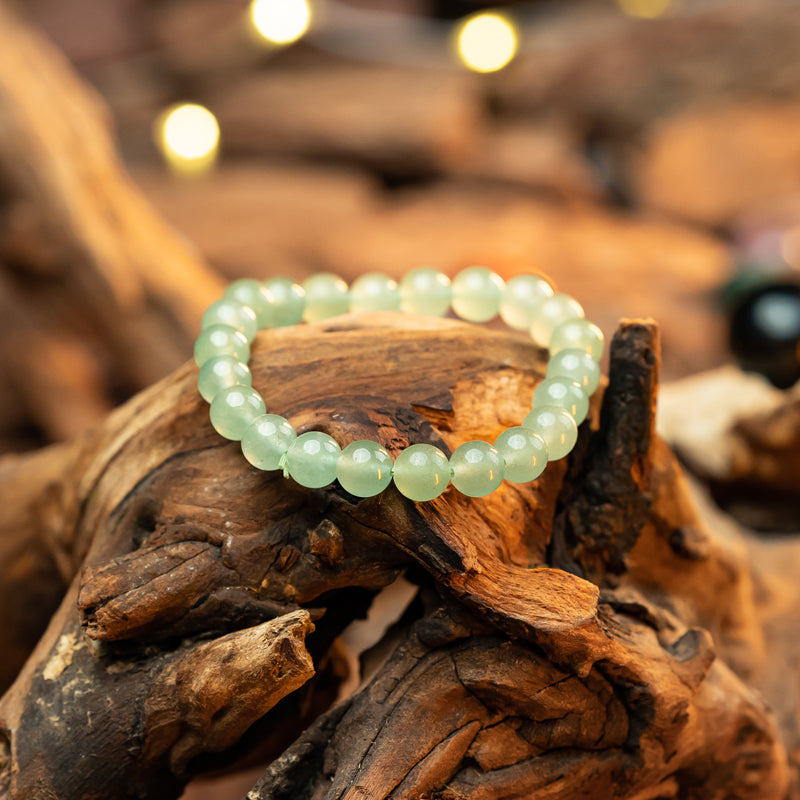 "Whispers of Serenity: Embracing the Healing Glow of a Prehnite Bracelet"