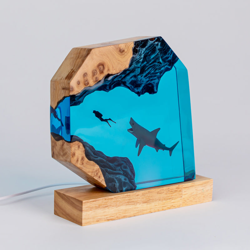 Deep Sea Shark Resin Ambiance Light - The Majestic Presence of the Ocean's Guardian