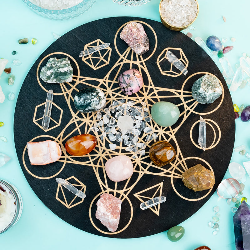 Empowering Taurus: A Guide to Creating a Crystal Grid for Stability and Growth