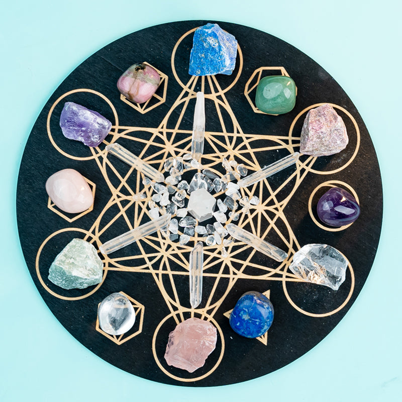 Heartfelt Connections: A Crystal Grid Kit for Enhancing Love and Friendship