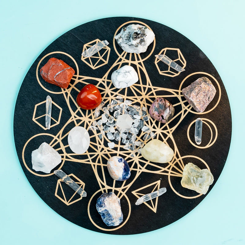 Cancerian Serenity: A Crystal Grid Kit for Emotional Balance and Protection