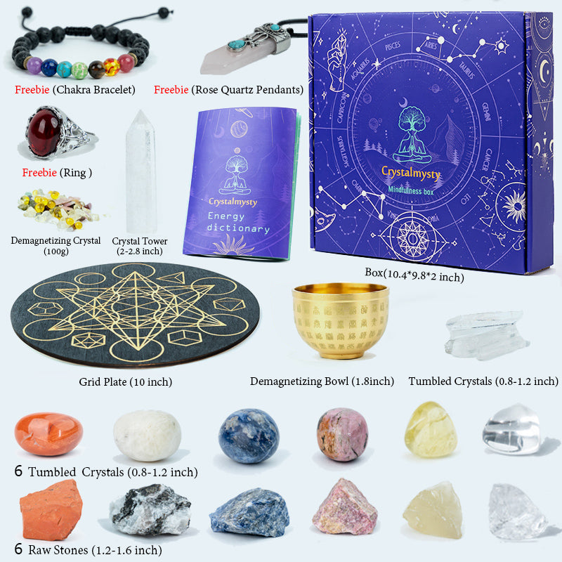 Cancerian Serenity: A Crystal Grid Kit for Emotional Balance and Protection