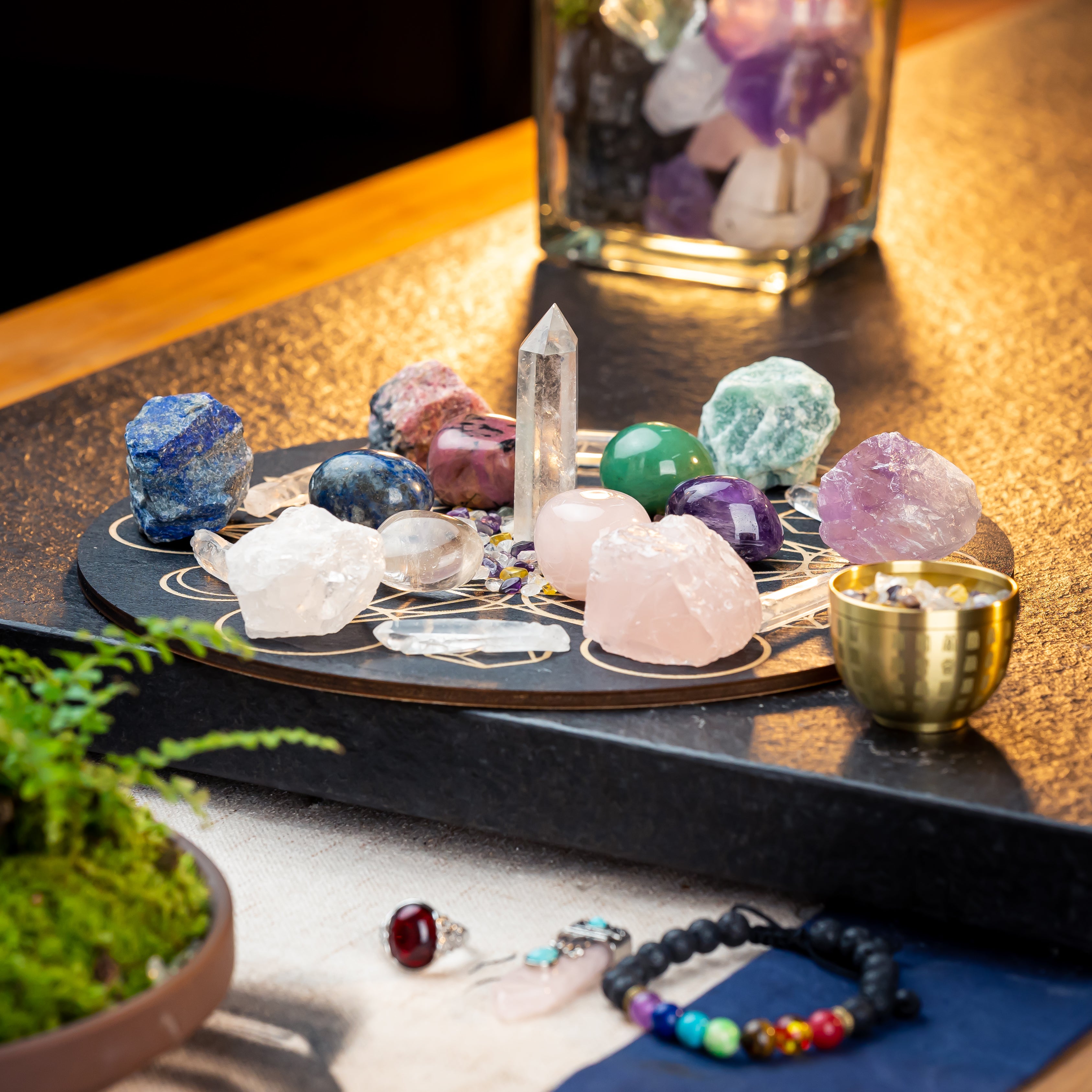 Heartfelt Connections: A Crystal Grid Kit for Enhancing Love and Friendship