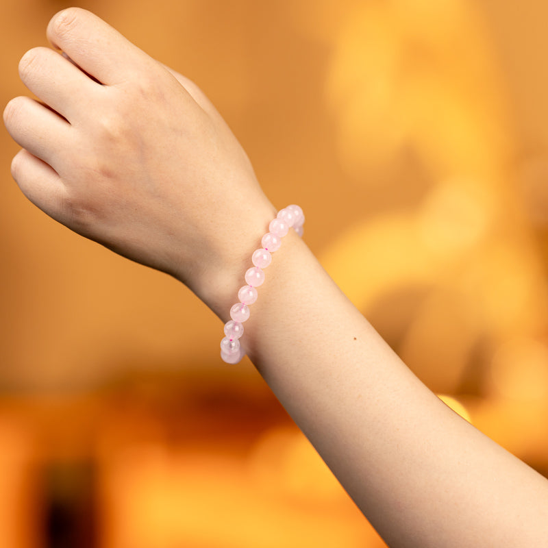 Alaska Rose Quartz Bracelet: Soft Warmth, Nourishing the Soul