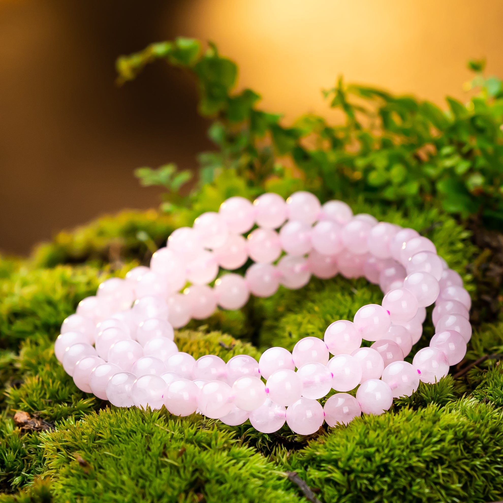 Tripled Radiance: Triple Wrap Rose Quartz Bracelet