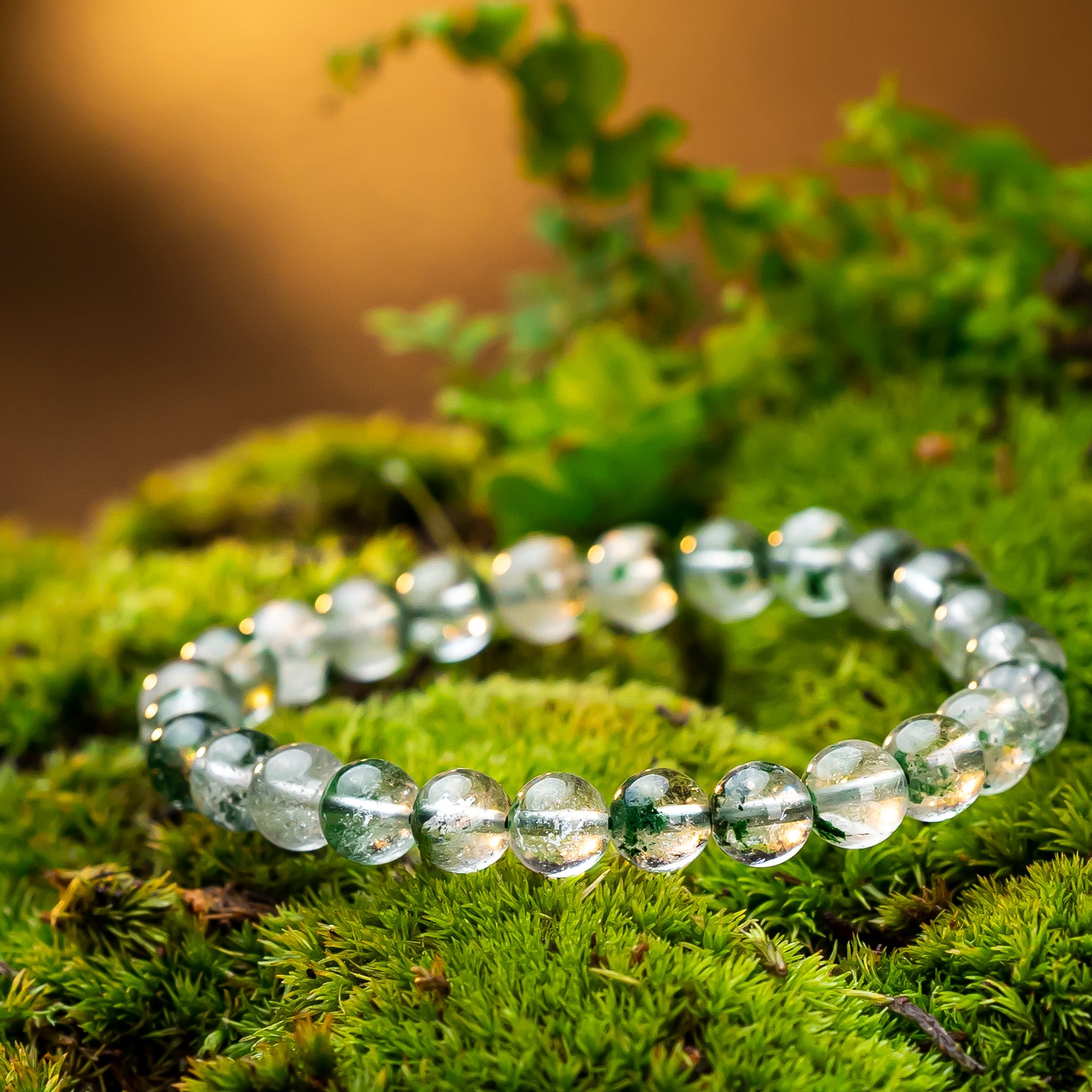 Serene Clarity: Blue Phantom Quartz Bracelet