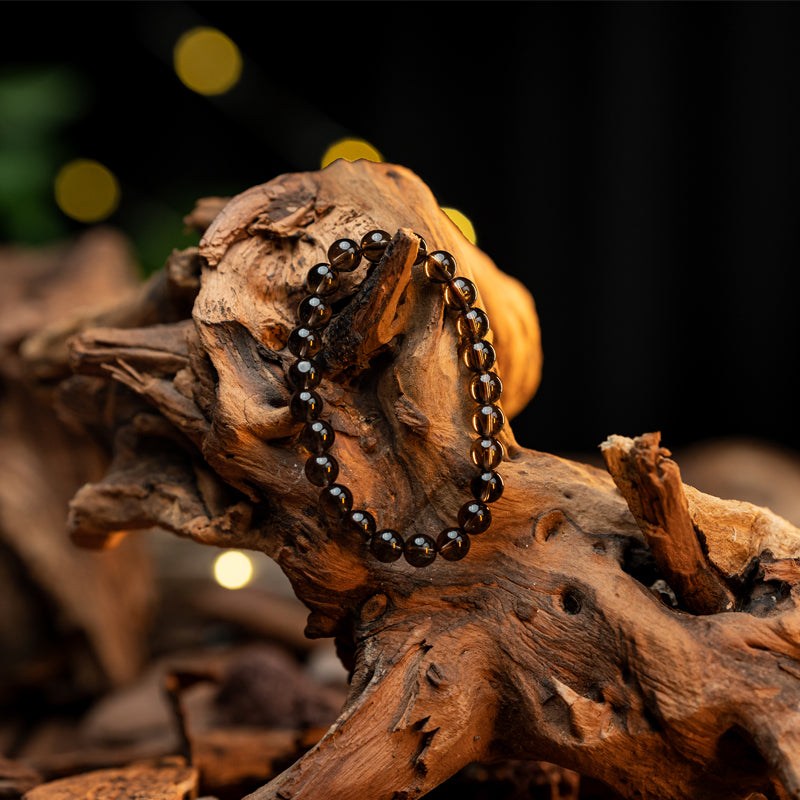 "Earthen Harmony: The Grounding Grace of a Smoky Quartz Bracelet"