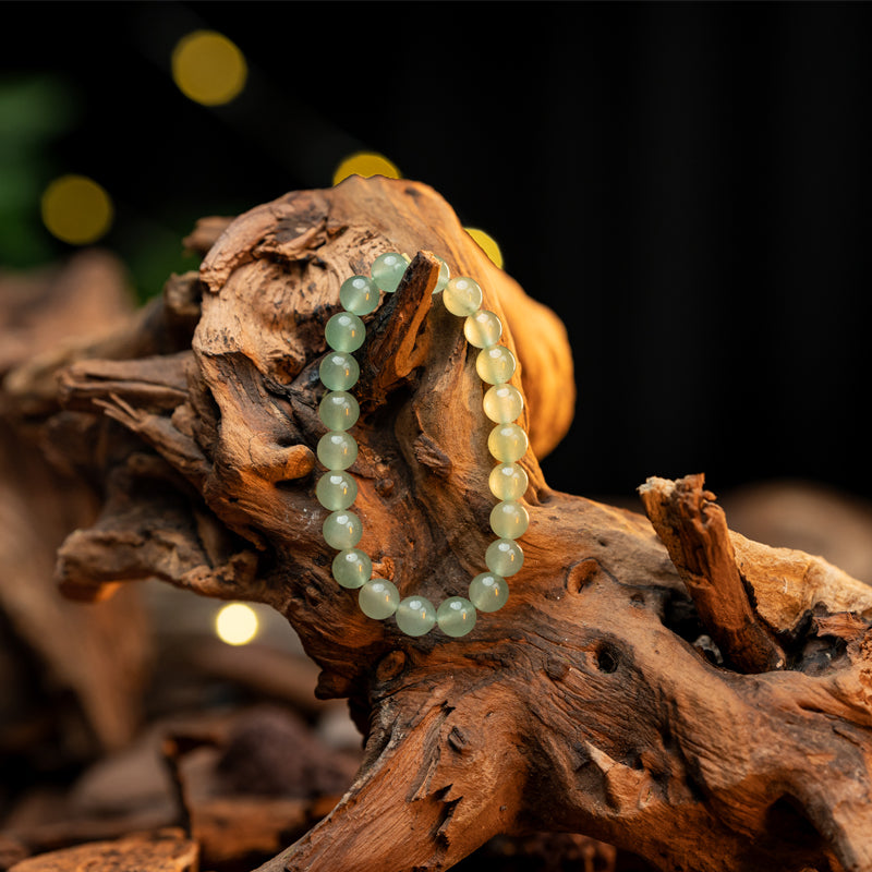 "Whispers of Serenity: Embracing the Healing Glow of a Prehnite Bracelet"