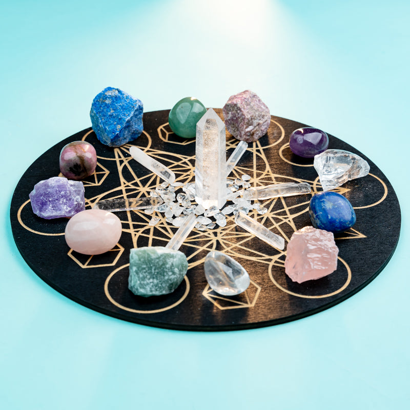 Heartfelt Connections: A Crystal Grid Kit for Enhancing Love and Friendship