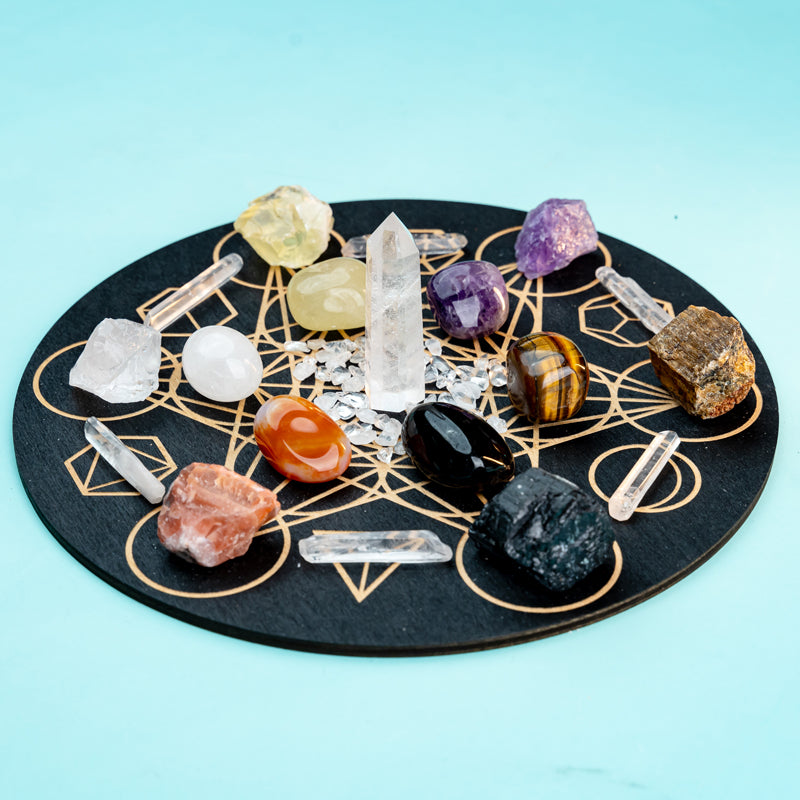 Prosperity Pulse: A Crystal Grid Kit for Amplifying Luck and Vitality