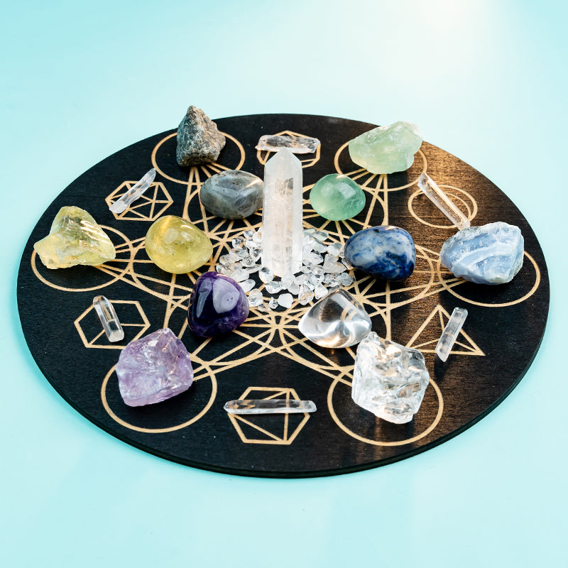 Harmonizing Gemini Spirits: A Crystal Grid Kit for Intellectual and Emotional Balance