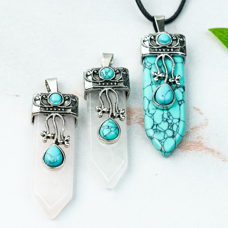 "Zodiac-inspired Arrow-shaped Gemstone Pendants: Embracing Balance and Harmony"