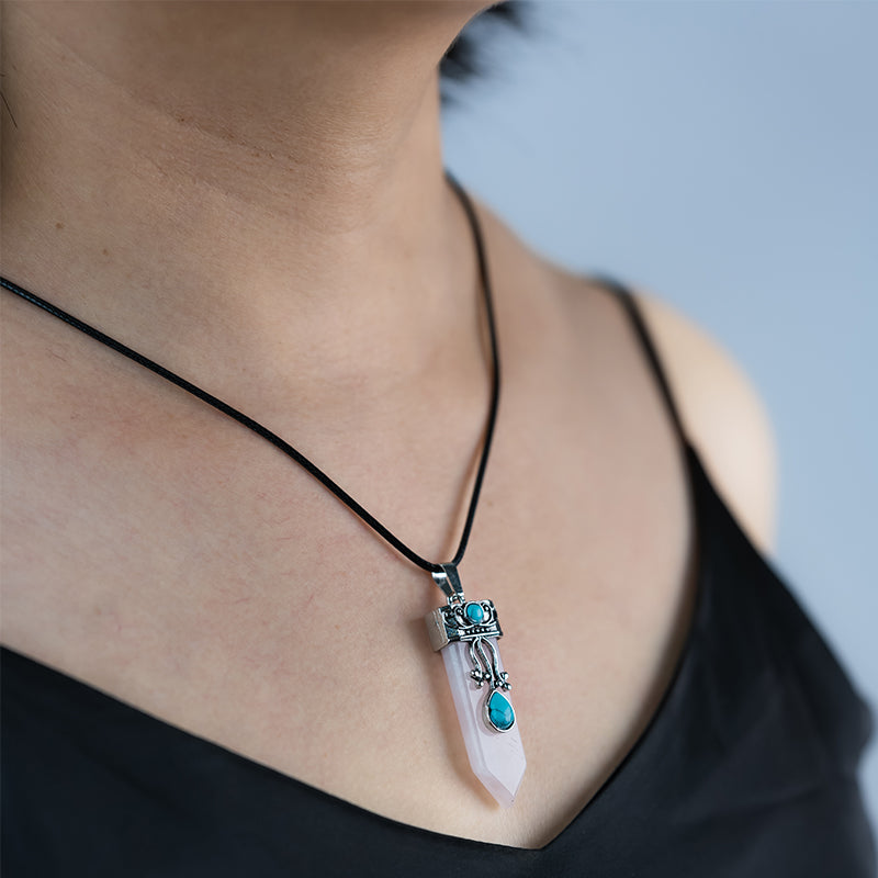 "Zodiac-inspired Arrow-shaped Gemstone Pendants: Embracing Balance and Harmony"