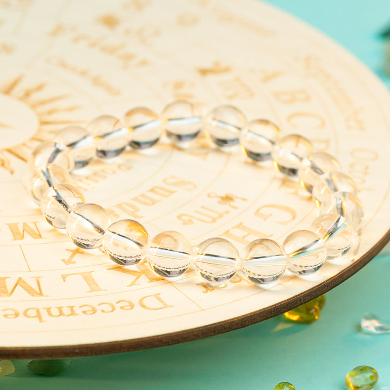 "Crystal Clarity: Embracing the Pure Essence of a Clear Quartz Bracelet"