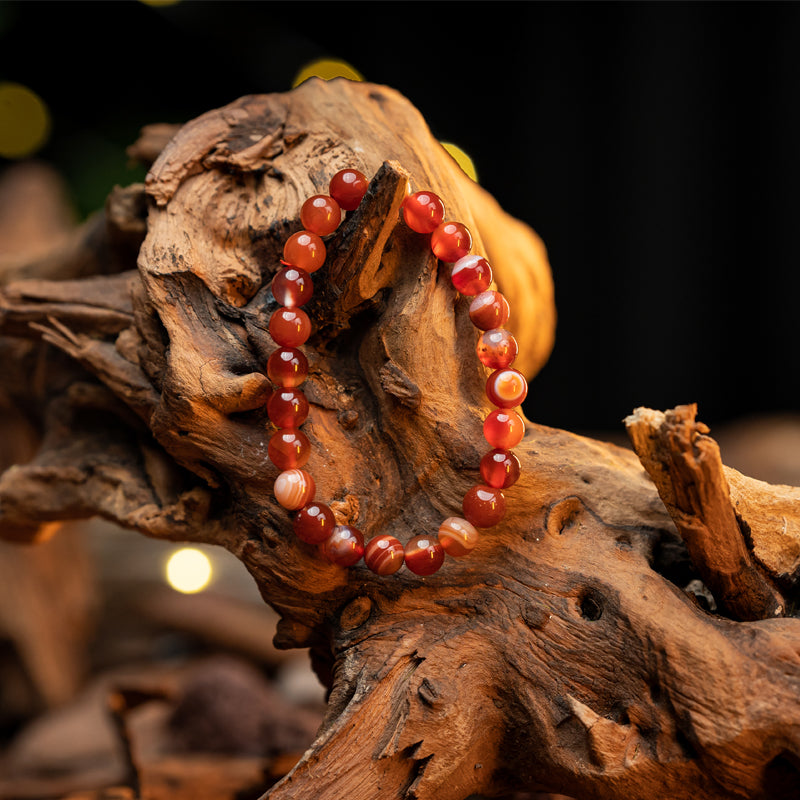 "Red Banded Agate: Chain of Courage"