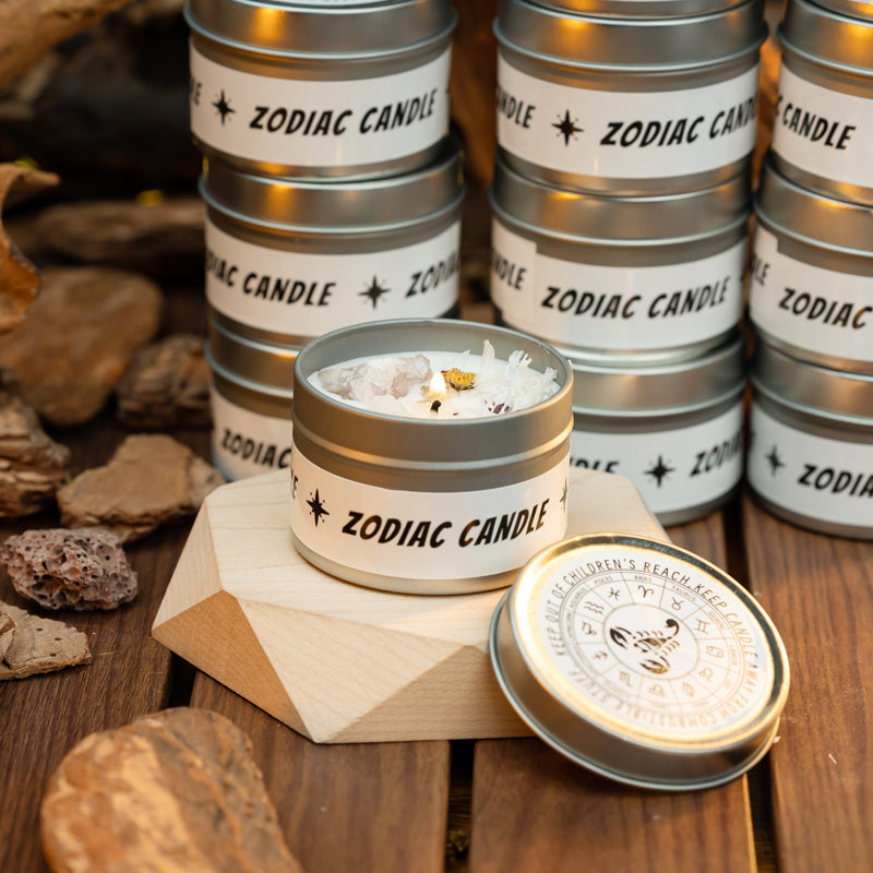 "Stellar Scents: The Zodiac Collection of Crystal-Infused Candles"