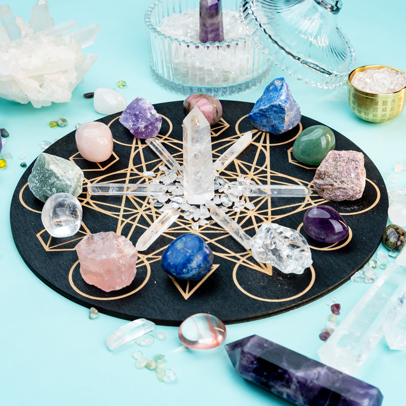 Heartfelt Connections: A Crystal Grid Kit for Enhancing Love and Friendship