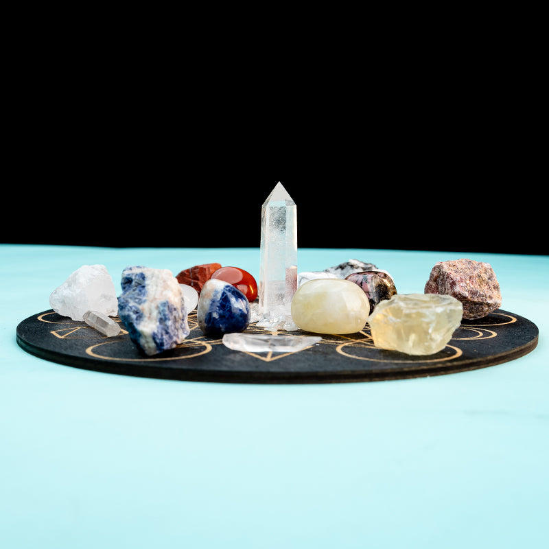 Cancerian Serenity: A Crystal Grid Kit for Emotional Balance and Protection