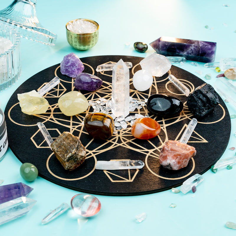 Prosperity Pulse: A Crystal Grid Kit for Amplifying Luck and Vitality