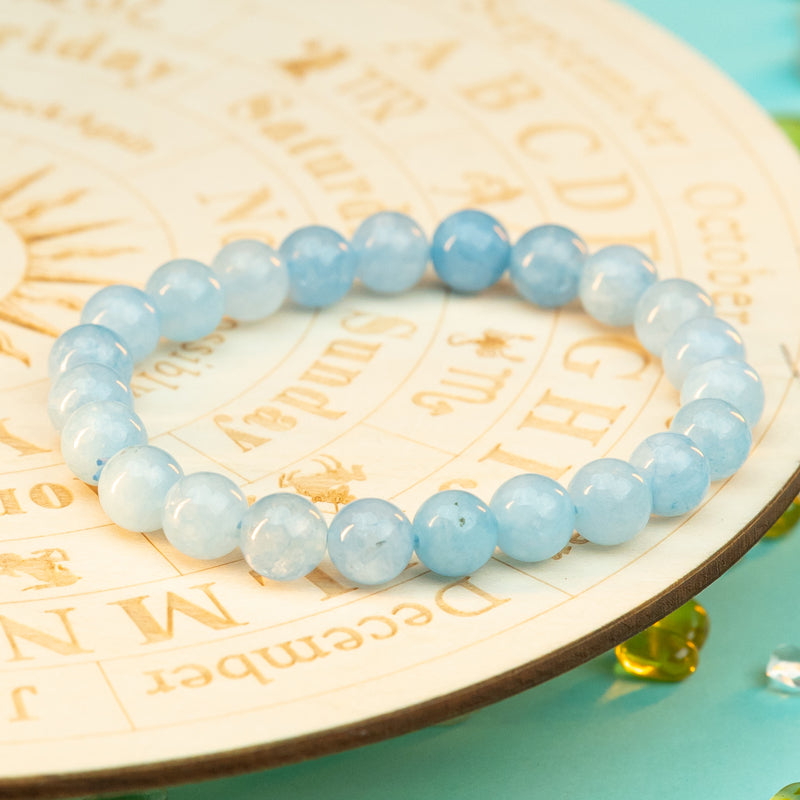 Elegant Aquamarine Beaded Bracelet