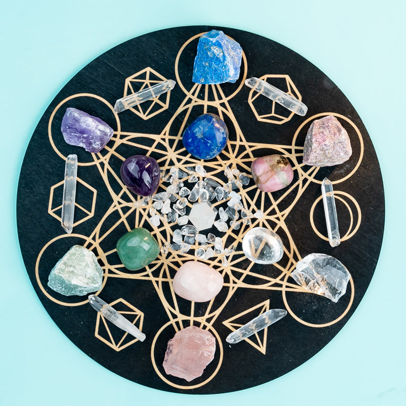 Heartfelt Connections: A Crystal Grid Kit for Enhancing Love and Friendship