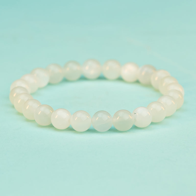 "Radiant Purity: The Divine Essence of a White Quartz Bracelet"