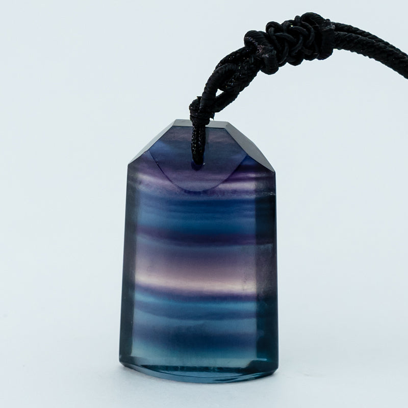 "Radiant Vitality: The Rainbow Fluorite Pendant"