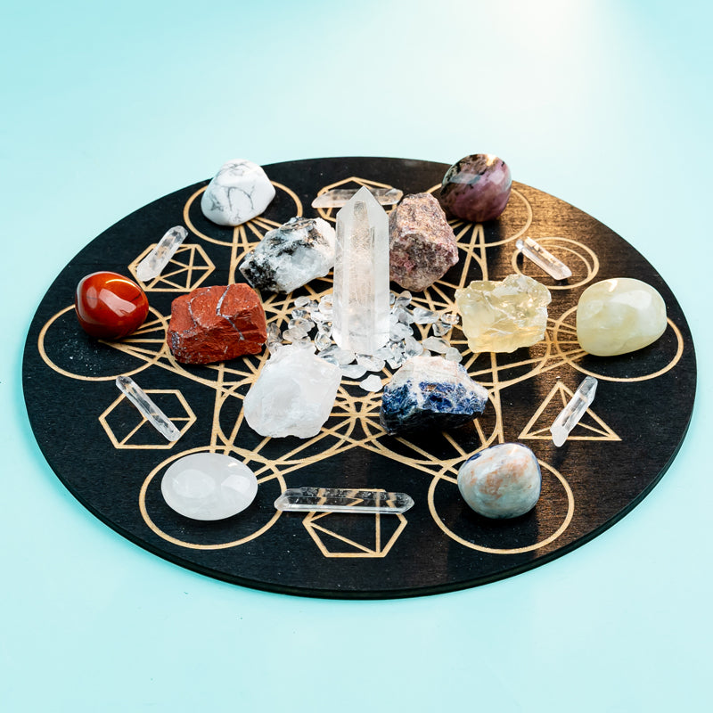 Cancerian Serenity: A Crystal Grid Kit for Emotional Balance and Protection