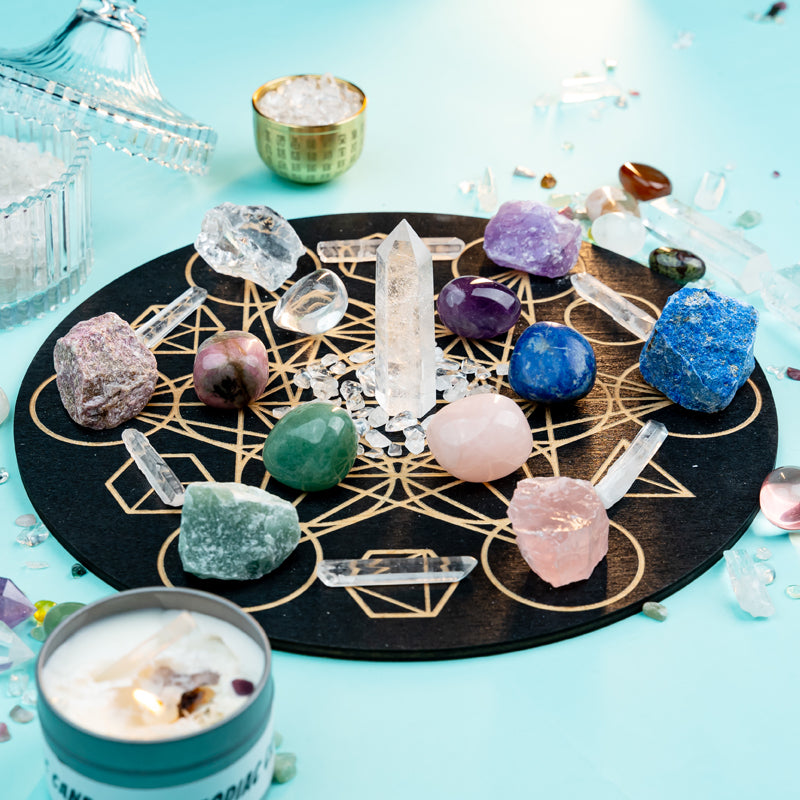 Heartfelt Connections: A Crystal Grid Kit for Enhancing Love and Friendship