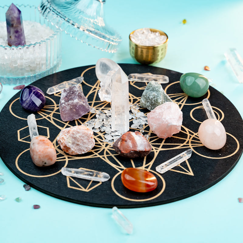 Radiant Harmony: A Crystal Grid Kit for Enhancing Health and Beauty