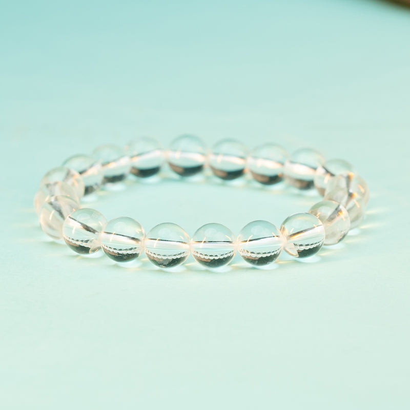 "Crystal Clarity: Embracing the Pure Essence of a Clear Quartz Bracelet"