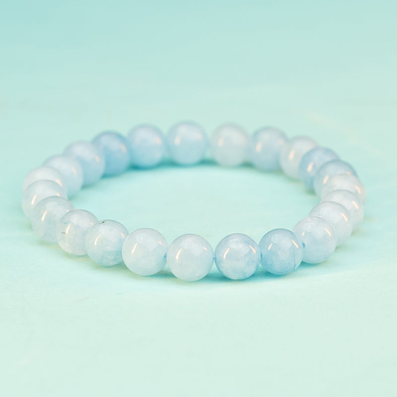 Elegant Aquamarine Beaded Bracelet