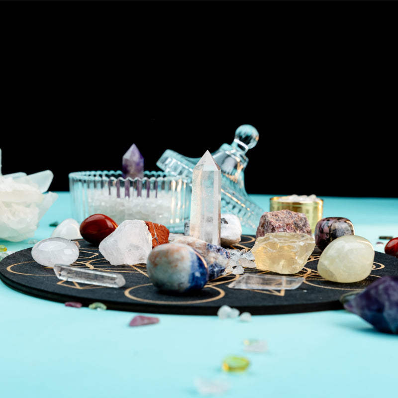 Cancerian Serenity: A Crystal Grid Kit for Emotional Balance and Protection