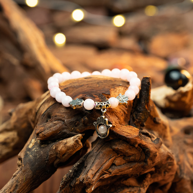 "Rose Quartz Bracelet: Symbol of Love and Balance"