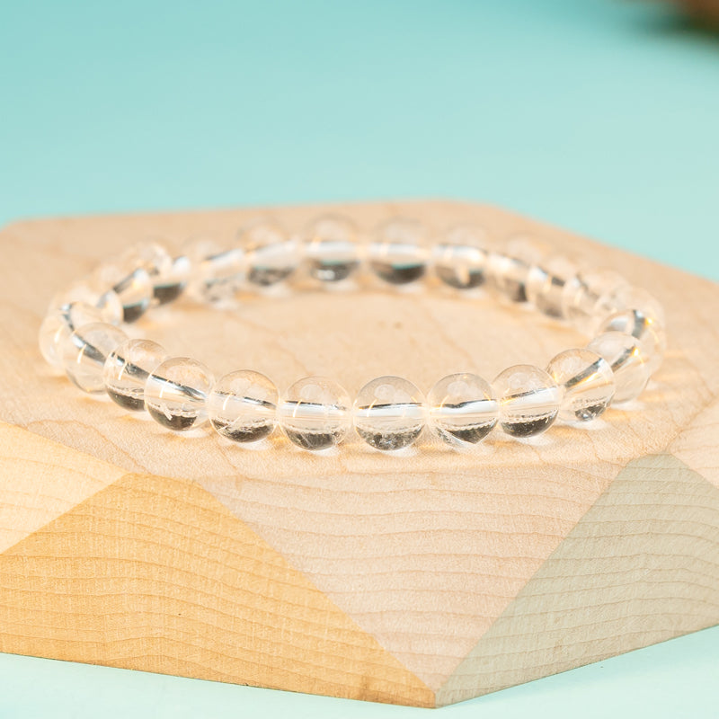 "Crystal Clarity: Embracing the Pure Essence of a Clear Quartz Bracelet"