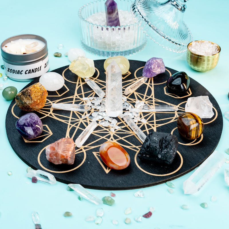 Prosperity Pulse: A Crystal Grid Kit for Amplifying Luck and Vitality