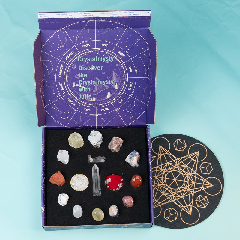 Cancerian Serenity: A Crystal Grid Kit for Emotional Balance and Protection